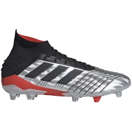Adidas Predator 19.1 Fg M F35607 fotbollsskor grå silver-