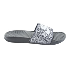 Nike Benassi Just Do It Print 631261-403 Slide vit marinblå