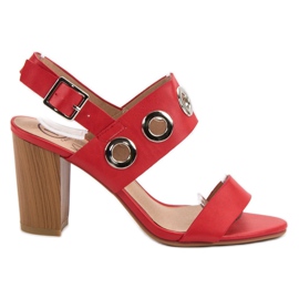 Kylie Röda sandaler med höga klackar