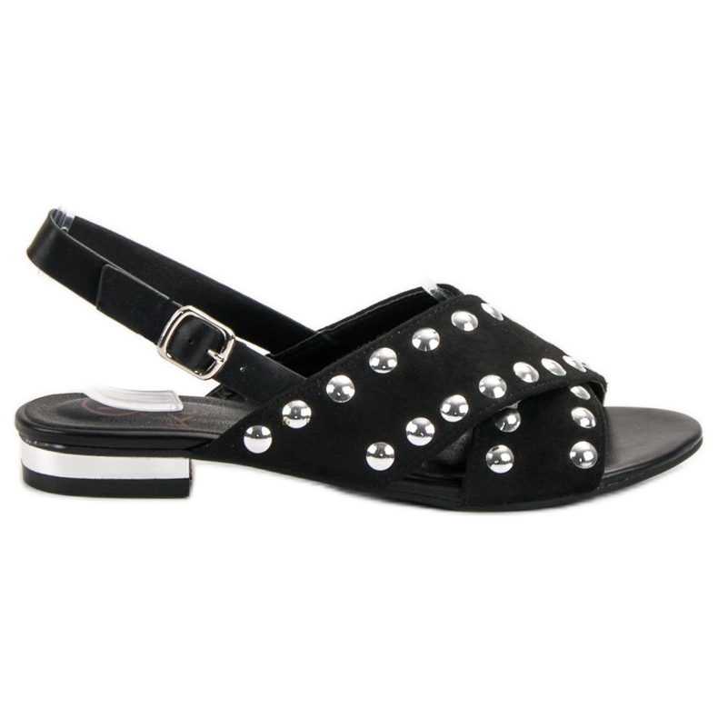 Kylie Svarta sandaler fästa med ett spänne