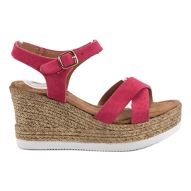 JESSY ROSS Fuchsia mocka sandaler rosa