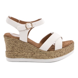 JESSY ROSS Vita sandaler i mocka