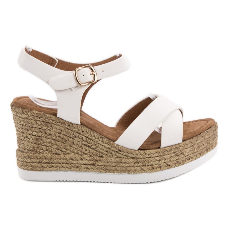 JESSY ROSS Vita sandaler i mocka