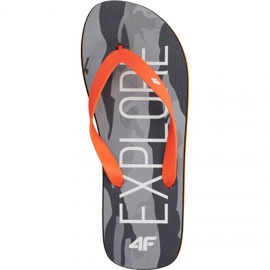 Tofflor 4f M H4L19-KLM001 20S djupt svart / orange mångfärgad