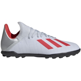 Adidas X 19.3 Tf Jr F35358 fotbollsskor vit vit