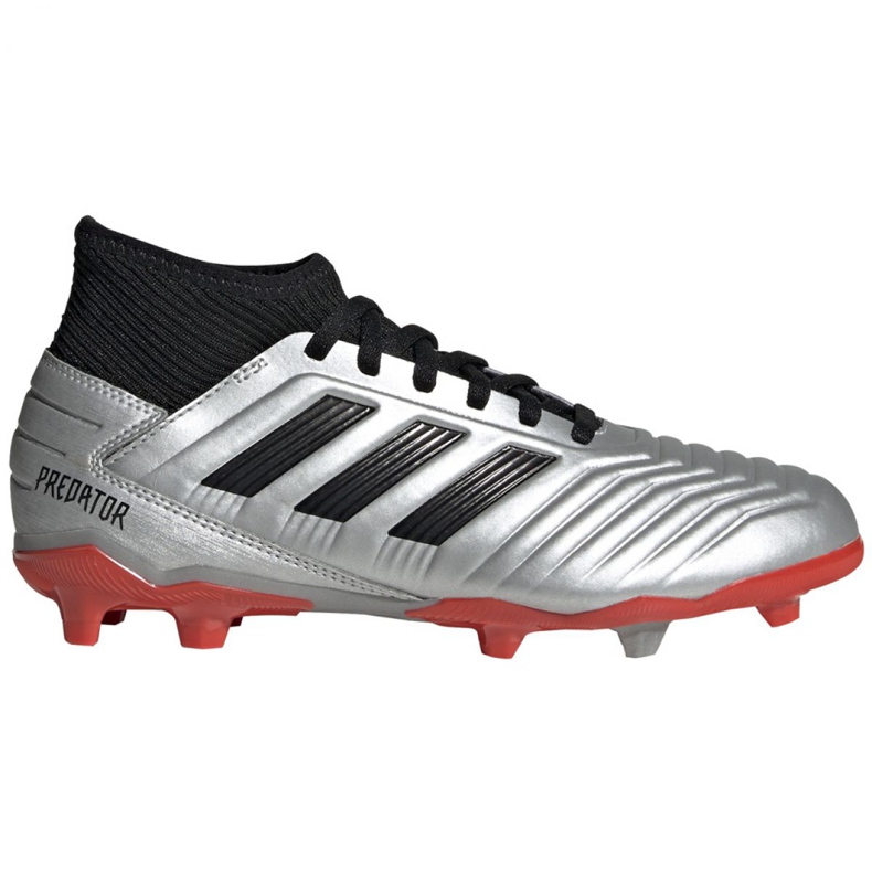 Adidas Predator 19.3 Fg Jr G25795 fotbollsskor mångfärgad silver-