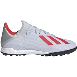 Adidas X 19.3 Tf M F35374 fotbollsskor mångfärgad grå