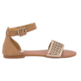 Evento Openwork sandaler brun gul