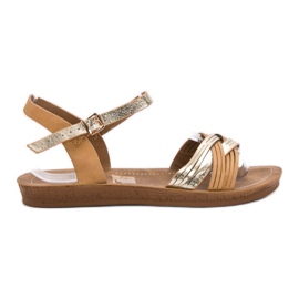 SHELOVET Bekväma sandaler brun