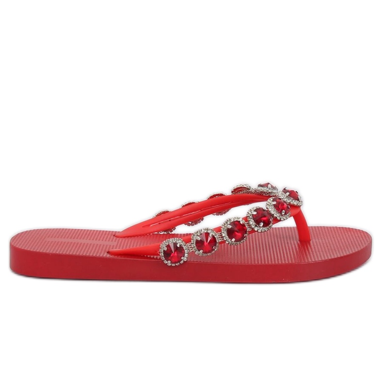 Eleganta flip-flops med JH69 röda stenar