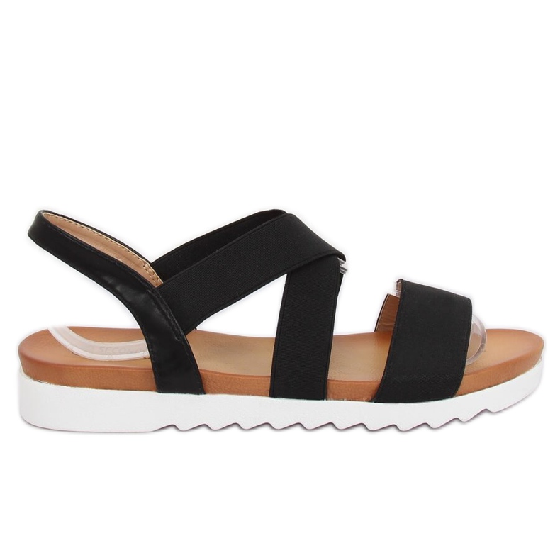 Svarta damsandaler P0P1268-16 Svart