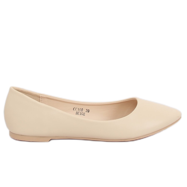 Beige ballerinor för kvinnor CC108 Beige