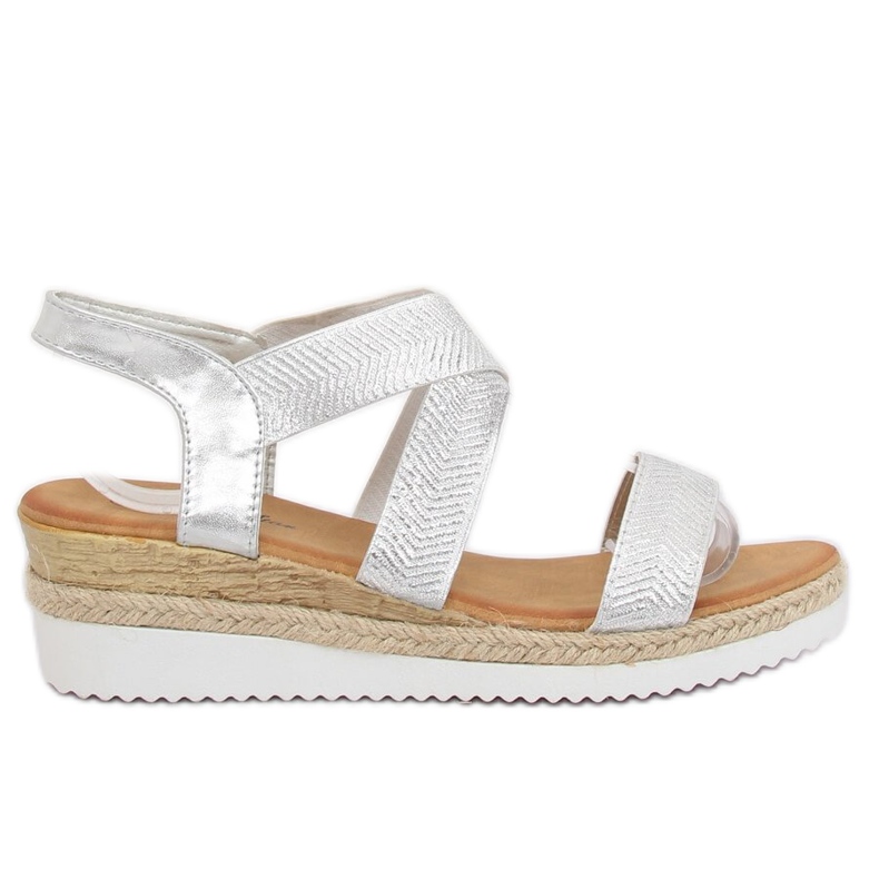 Silver damsandaler S81 Silver grå