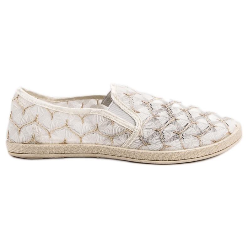 Spets VICES Slipons vit