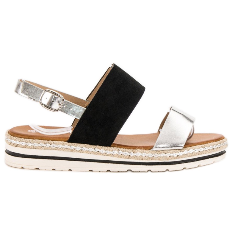 SHELOVET Bekväma sandaler svart grå