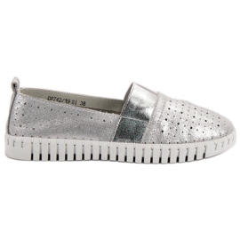 Filippo Slip-on skor med glitter grå