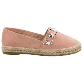 Bestelle Espadriller med dubbar rosa