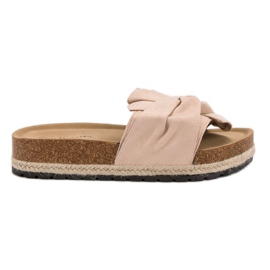 Mannika Tofflor På Plattformen brun