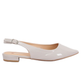 Grå ballerina med öppna klackar LL-178 Grå