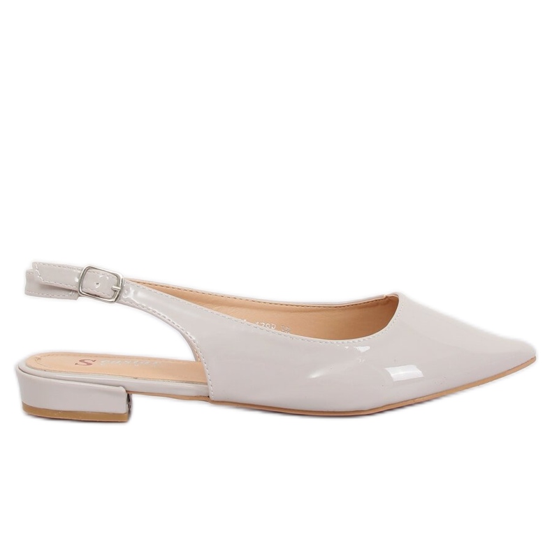 Grå ballerina med öppna klackar LL-178 Grå