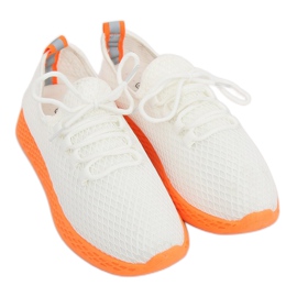 Orange och vita sportskor NB283 Fluorescens Orange