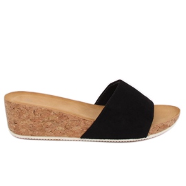 Svarta G233 Svart tofflor