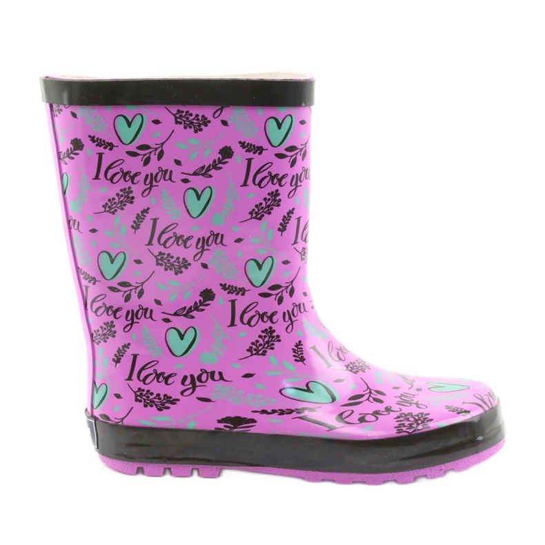 American Club Amerikanska hjärtkängor svart violett grön