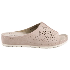 Goodin Openwork tofflor brun