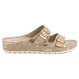 Goodin Tofflor Med Spänne gul