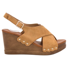 SHELOVET Sandaler i mocka brun