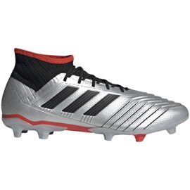 Adidas Predator 19.2 Fg M F35601 fotbollsskor svart silver silver-