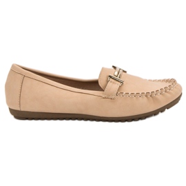Top Shoes Dam beige loafers