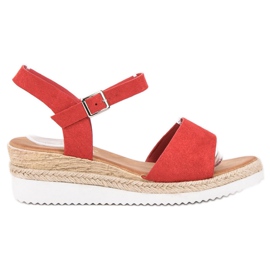 SDS Röda sandaler med glitter