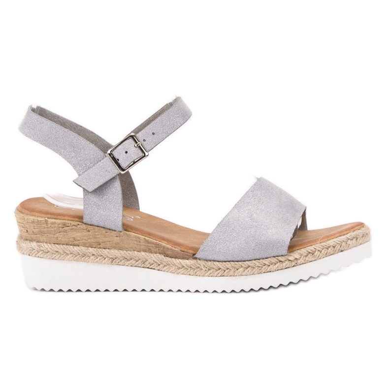 SDS Grå sandaler med glitter