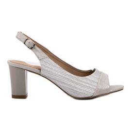 Evento Eleganta silver sandaler grå