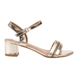 SHELOVET Snygga gyllene sandaler