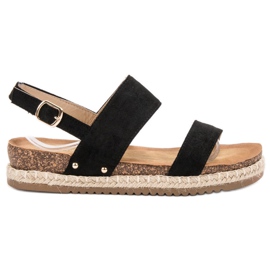 Bestelle Sandaler med glitter svart