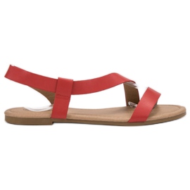 Primavera Slip-on platta sandaler röd