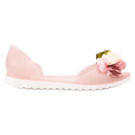 Ideal Shoes Meliski med blommor brun