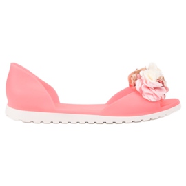Ideal Shoes Meliski med blommor rosa