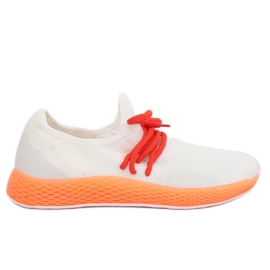 Orange och vita sportskor B-6851 Orange