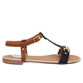 Svarta damsandaler 127-97 Svart brun