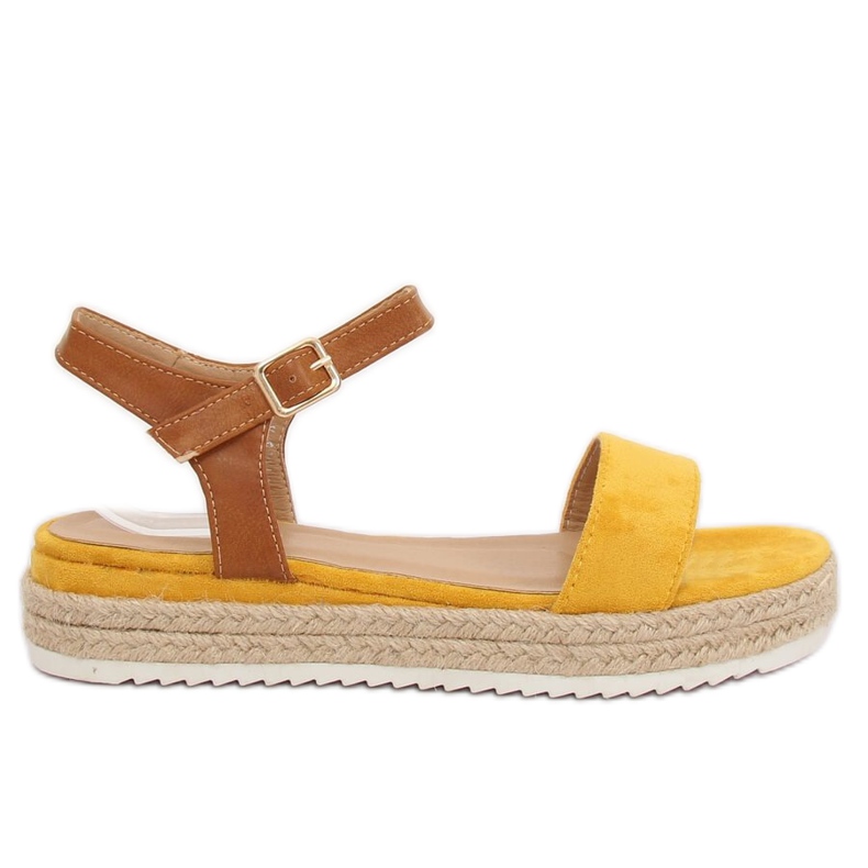 Gula espadrillessandaler Y-8224 Gul brun