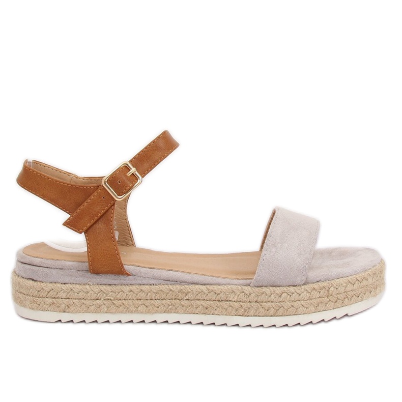 Grå espadrillessandaler Y-8224 Grå brun