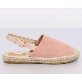 Espadrilles med exponerad häl rosa HH-119 Rosa II-GAT