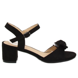 Svarta FH-3M22 Svarta högklackade sandaler