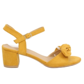 Gula FH-3M22 Gula högklackade sandaler