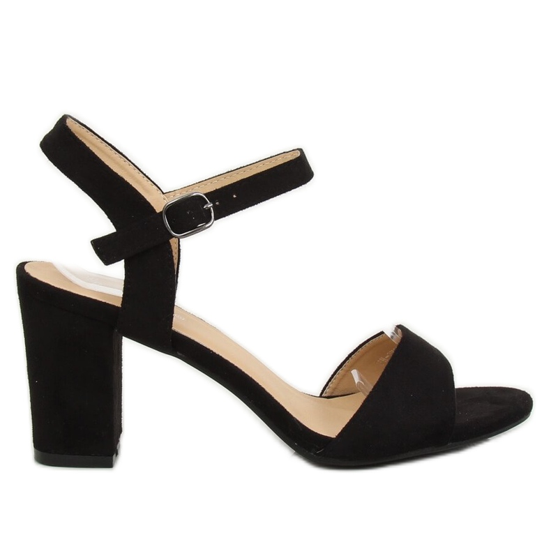 Svarta FH-3M25 Svarta sandaler på stolpen