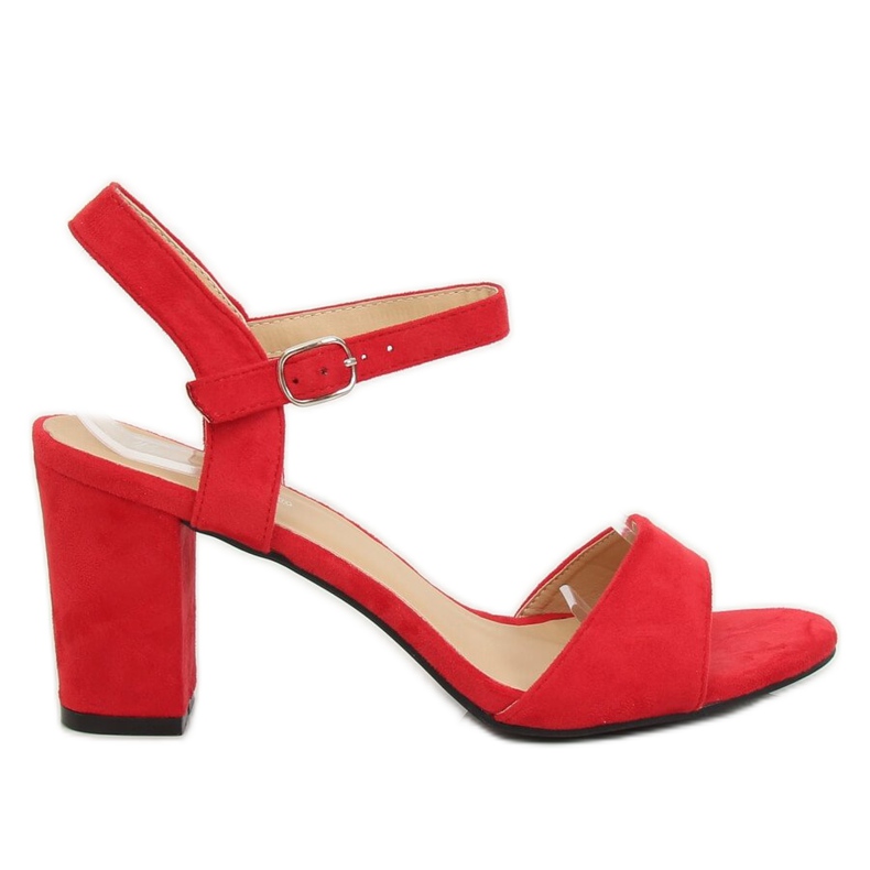 Röda sandaler på stolpen FH-3M25 Röd