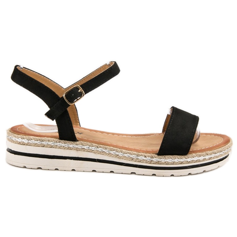 EXQUILY Svarta sandaler